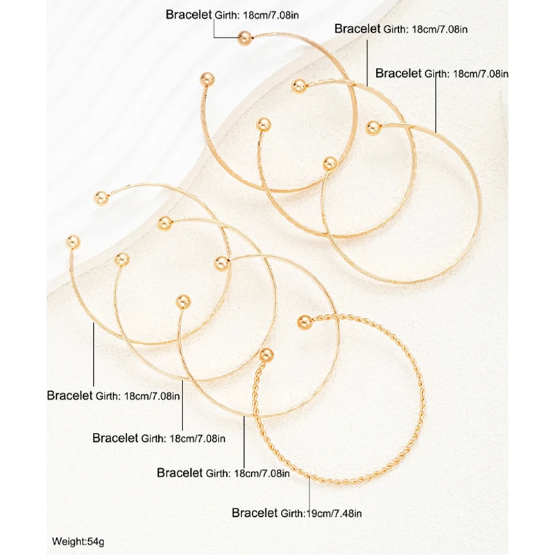 7-Piece Punk Gold Bracelet Set ✨
Bold heart-print bangles with edgy streetwear vibes. 💛