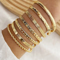 7-Piece Punk Gold Bracelet Set ✨
Bold heart-print bangles with edgy streetwear vibes. 💛
